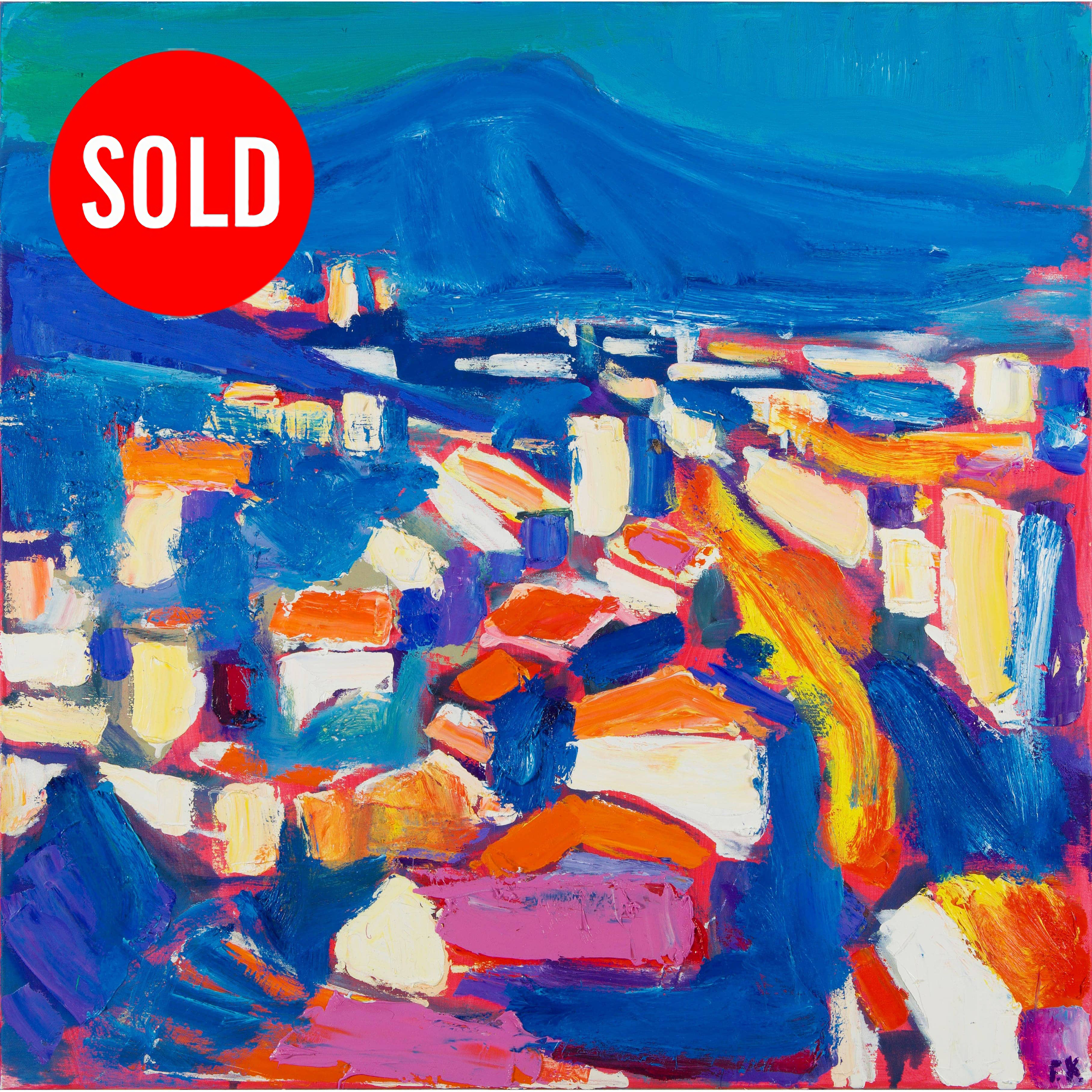 City Horizon_80х80 cm_oil on canvas_2013 Ganna Kryvolap_en